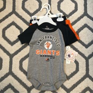 NWT SF Giants Onesie and Shorts 2 Piece Set for 12mos